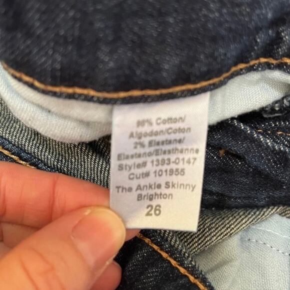 Current/Elliott Women's Ankle Skinny Jeans Size 26 Brighton Medium Wash Low Rise - Picture 8 of 9